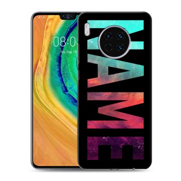 Силиконовый чехол на Huawei Mate 30 с принтом NAME