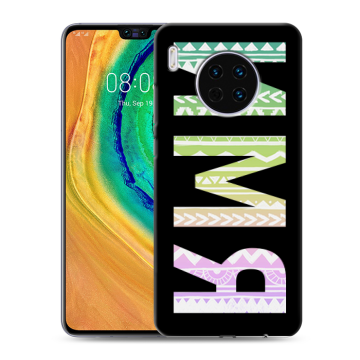 Силиконовый чехол на Huawei Mate 30 с принтом ИМЯ