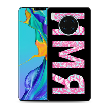 Силиконовый чехол на Huawei Mate 30 Pro с принтом ИМЯ