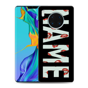 Силиконовый чехол на Huawei Mate 30 Pro с принтом NAME
