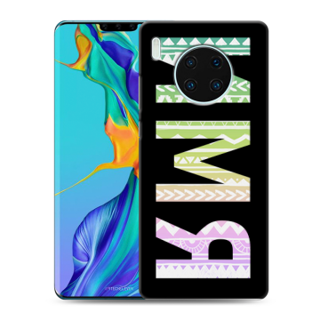 Силиконовый чехол на Huawei Mate 30 Pro с принтом ИМЯ