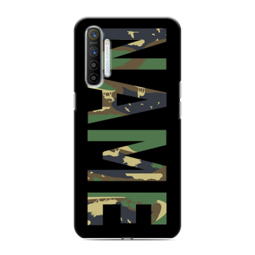 Силиконовый противоударный чехол на Realme XT с принтом NAME