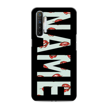 Силиконовый противоударный чехол на Realme XT с принтом NAME