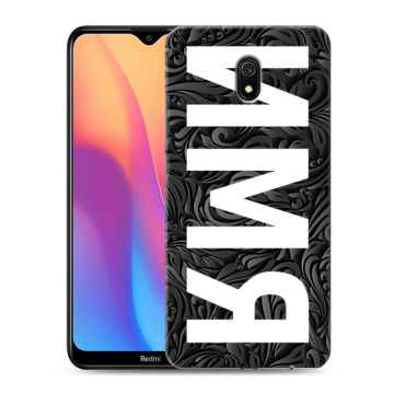 Силиконовый противоударный чехол на Xiaomi RedMi 8A с принтом ИМЯ