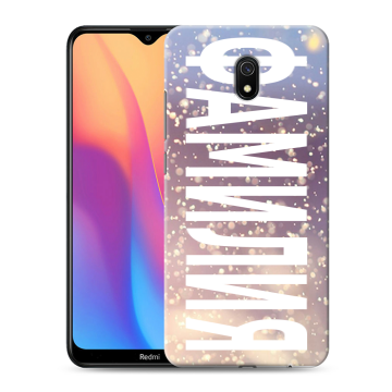 Силиконовый противоударный чехол на Xiaomi RedMi 8A с принтом ФАМИЛИЯ
