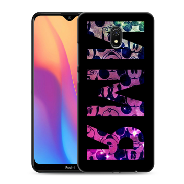 Силиконовый противоударный чехол на Xiaomi RedMi 8A с принтом ИМЯ