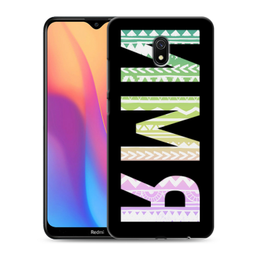 Силиконовый противоударный чехол на Xiaomi RedMi 8A с принтом ИМЯ
