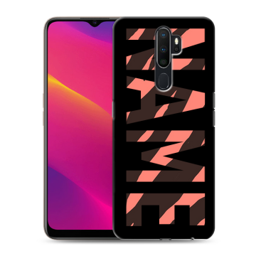 Силиконовый противоударный чехол на OPPO A5 (2020) с принтом NAME