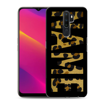 Силиконовый противоударный чехол на OPPO A5 (2020) с принтом NAME