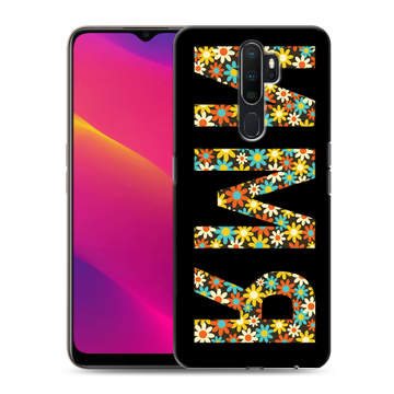 Силиконовый противоударный чехол на OPPO A5 (2020) с принтом ИМЯ