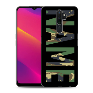 Силиконовый противоударный чехол на OPPO A5 (2020) с принтом NAME