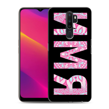 Силиконовый противоударный чехол на OPPO A5 (2020) с принтом ИМЯ