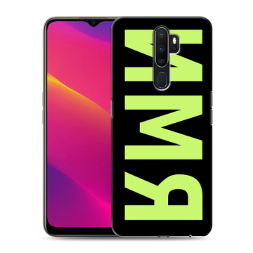 Силиконовый противоударный чехол на OPPO A5 (2020) с принтом ИМЯ