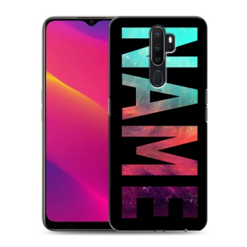 Силиконовый противоударный чехол на OPPO A5 (2020) с принтом NAME