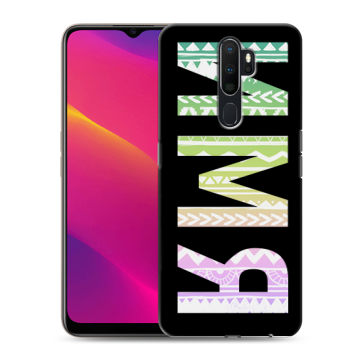 Силиконовый противоударный чехол на OPPO A5 (2020) с принтом ИМЯ