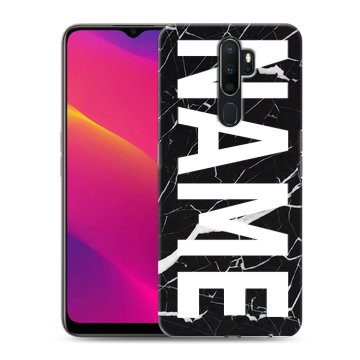 Силиконовый противоударный чехол на OPPO A9 (2020) с принтом NAME
