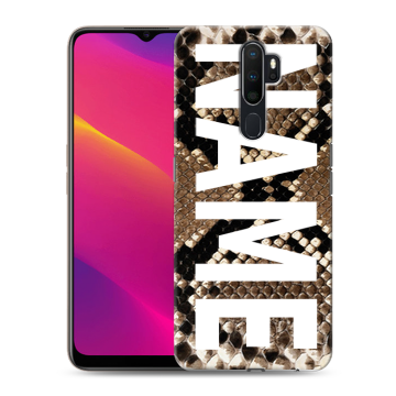Силиконовый противоударный чехол на OPPO A9 (2020) с принтом NAME
