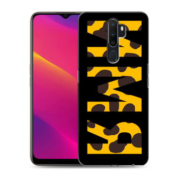 Силиконовый противоударный чехол на OPPO A9 (2020) с принтом ИМЯ