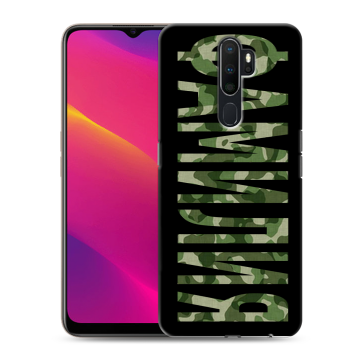Силиконовый противоударный чехол на OPPO A9 (2020) с принтом ФАМИЛИЯ