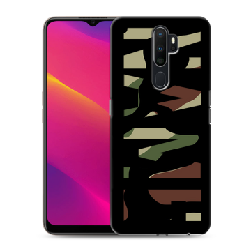 Силиконовый противоударный чехол на OPPO A9 (2020) с принтом NAME