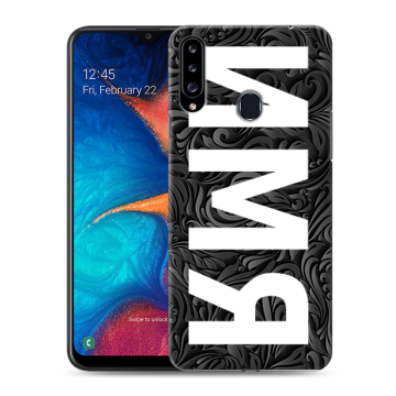 Силиконовый чехол на Samsung Galaxy A20s с принтом ИМЯ