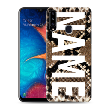 Силиконовый чехол на Samsung Galaxy A20s с принтом NAME