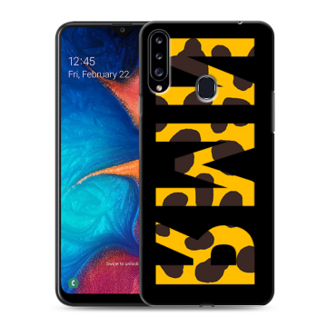 Силиконовый чехол на Samsung Galaxy A20s с принтом ИМЯ