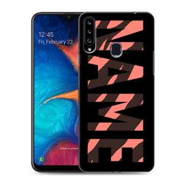 Силиконовый чехол на Samsung Galaxy A20s с принтом NAME