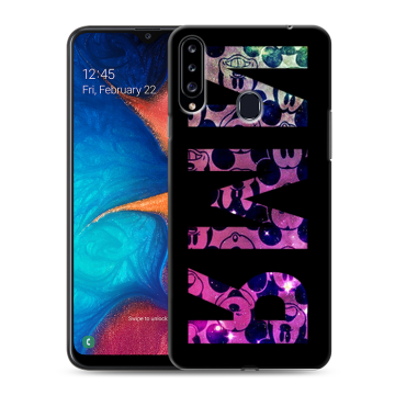 Силиконовый чехол на Samsung Galaxy A20s с принтом ИМЯ