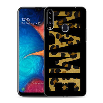 Силиконовый чехол на Samsung Galaxy A20s с принтом NAME