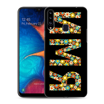 Силиконовый чехол на Samsung Galaxy A20s с принтом ИМЯ