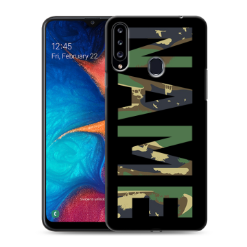 Силиконовый чехол на Samsung Galaxy A20s с принтом NAME