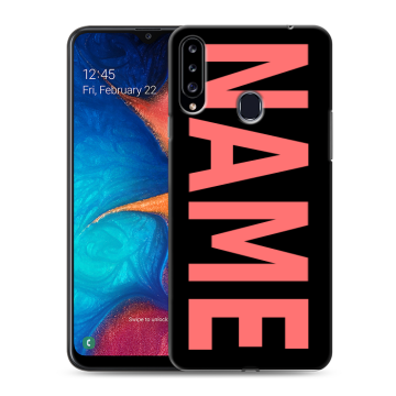 Силиконовый чехол на Samsung Galaxy A20s с принтом NAME