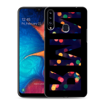 Силиконовый чехол на Samsung Galaxy A20s с принтом ИМЯ