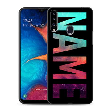 Силиконовый чехол на Samsung Galaxy A20s с принтом NAME