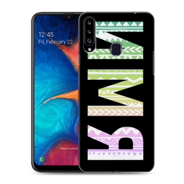 Силиконовый чехол на Samsung Galaxy A20s с принтом ИМЯ