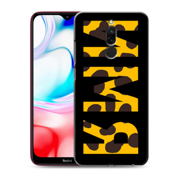 Силиконовый чехол на Xiaomi RedMi 8 с принтом ИМЯ