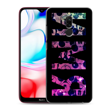 Силиконовый чехол на Xiaomi RedMi 8 с принтом ИМЯ
