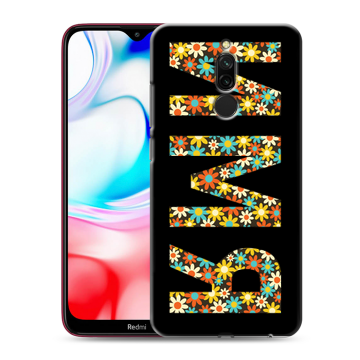 Силиконовый чехол на Xiaomi RedMi 8 с принтом ИМЯ