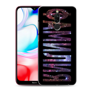 Силиконовый чехол на Xiaomi RedMi 8 с принтом ФАМИЛИЯ