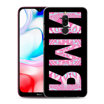 Силиконовый чехол на Xiaomi RedMi 8 с принтом ИМЯ