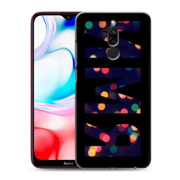 Силиконовый чехол на Xiaomi RedMi 8 с принтом ИМЯ