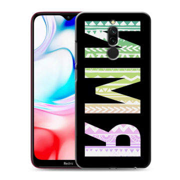 Силиконовый чехол на Xiaomi RedMi 8 с принтом ИМЯ