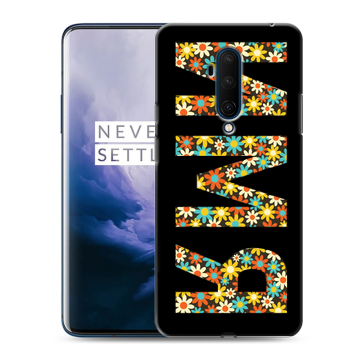 Силиконовый чехол на OnePlus 7T Pro с принтом ИМЯ
