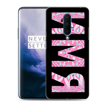 Силиконовый чехол на OnePlus 7T Pro с принтом ИМЯ