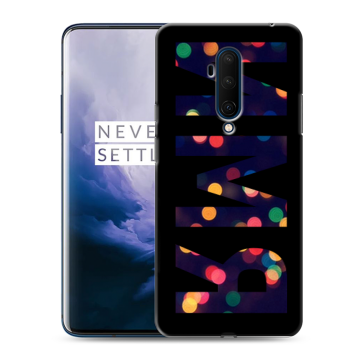 Силиконовый чехол на OnePlus 7T Pro с принтом ИМЯ