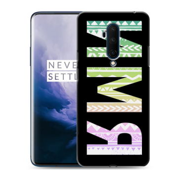 Силиконовый чехол на OnePlus 7T Pro с принтом ИМЯ