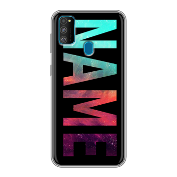 Силиконовый чехол на Samsung Galaxy M30s с принтом NAME