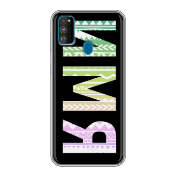 Силиконовый чехол на Samsung Galaxy M30s с принтом ИМЯ