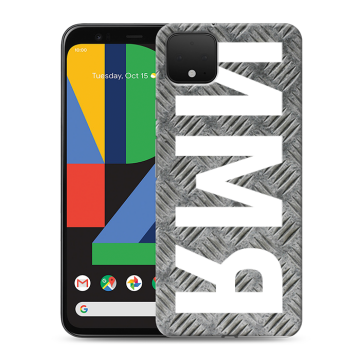 Силиконовый чехол на Google Pixel 4 XL с принтом ИМЯ